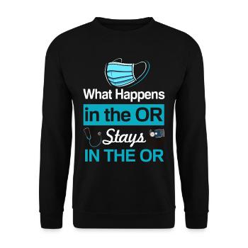 Scrub Tech Surgical Technician Surgical Technologist - Unisex Sweatshirt - black - Front - Alina (178cm) & Michal (187cm)