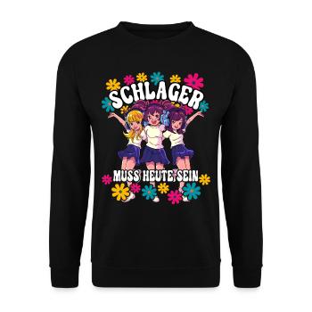 Schlager - Unisex Pullover - Schwarz - Vorne - Alina (178cm) & Michal (187cm)