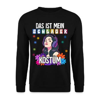 Das Ist Mein Schlager Kostüm - Unisex Pullover - Schwarz - Vorne - Alina (178cm) & Michal (187cm)