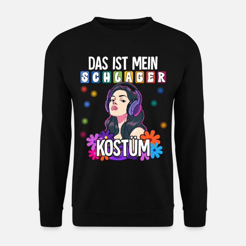 Das Ist Mein Schlager Kostüm - Unisex Pullover - Schwarz