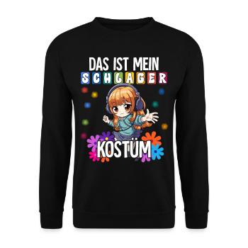 Das Ist Mein Schlager Kostüm - Unisex Pullover - Schwarz - Vorne - Alina (178cm) & Michal (187cm)