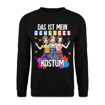 Das Ist Mein Schlager Kostüm - Unisex Pullover - Schwarz - Vorne - Alina (178cm) & Michal (187cm)