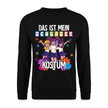 Das Ist Mein Schlager Kostüm - Unisex Pullover - Schwarz - Vorne - Alina (178cm) & Michal (187cm)