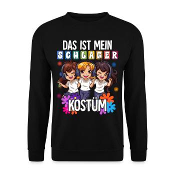 Das Ist Mein Schlager Kostüm - Unisex Pullover - Schwarz - Vorne - Alina (178cm) & Michal (187cm)