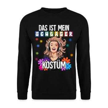 Das Ist Mein Schlager Kostüm - Unisex Pullover - Schwarz - Vorne - Alina (178cm) & Michal (187cm)