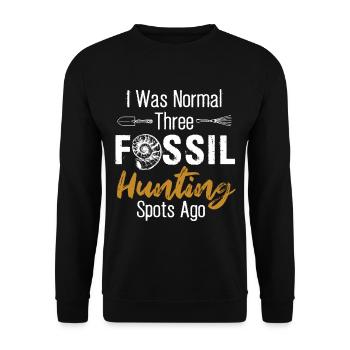 Fossils, paleontologist, fossil collector, - Unisex Sweatshirt - black - Front - Alina (178cm) & Michal (187cm)
