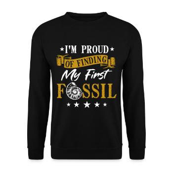 Fossils, paleontologist, fossil collector, - Unisex Sweatshirt - black - Front - Alina (178cm) & Michal (187cm)