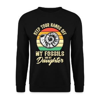 Paléontologue collectionneur de fossiles - Sweat-shirt Unisexe - noir - Devant - Alina (178cm) & Michal (187cm)