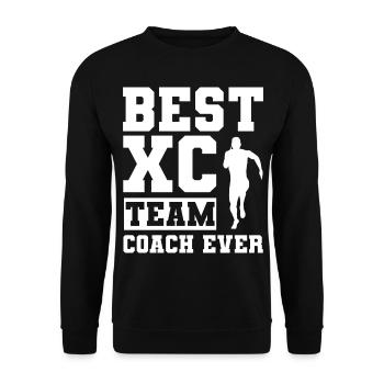 Crosslauf | Cross Country Läufer Berglauf Geschenk - Unisex Pullover - Schwarz - Vorne - Alina (178cm) & Michal (187cm)