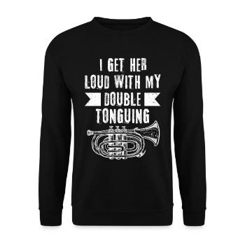 Mellophonist, Musical Instrument Orchestra, - Unisex Sweatshirt - black - Front - Alina (178cm) & Michal (187cm)