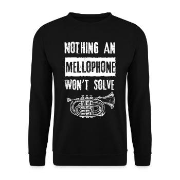 Mellophonist, Musical Instrument Orchestra, - Unisex Sweatshirt - black - Front - Alina (178cm) & Michal (187cm)