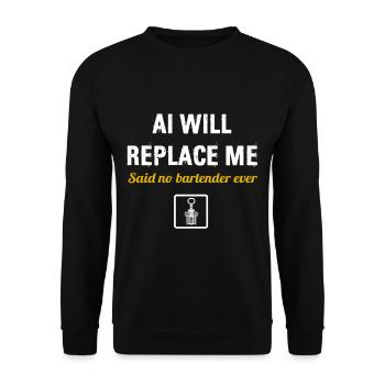 Barkeeper Mixologe Alkohol Getränke Barmann - Unisex Pullover - Schwarz - Vorne - Alina (178cm) & Michal (187cm)