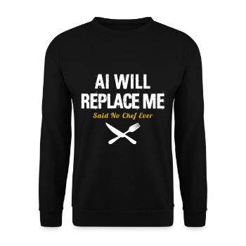 Cooking Culinary Restaurant Gourmet Kitchen Chef - Unisex Sweatshirt - black - Front - Alina (178cm) & Michal (187cm)