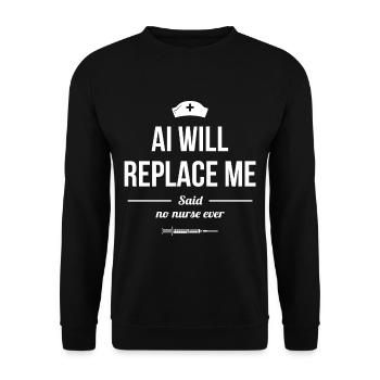 Infirmière auxiliaire médicale - Sweat-shirt Unisexe - noir - Devant - Alina (178cm) & Michal (187cm)