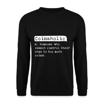 Numismatist Numismatics Hobby Money Coin Collector - Unisex Sweatshirt - black - Front - Alina (178cm) & Michal (187cm)