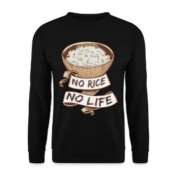 Asian Food Fried Rice Bowl - Unisex Sweatshirt - black - Front - Alina (178cm) & Michal (187cm)