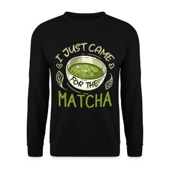 Amateur de thé vert, japonais - Sweat-shirt Unisexe - noir - Devant - Alina (178cm) & Michal (187cm)