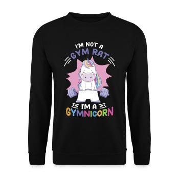 Fitness Workout Bodybuilder Weightlifting - Unisex Sweatshirt - black - Front - Alina (178cm) & Michal (187cm)