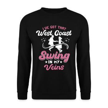 Lindy Hop Swing Tanz Paar Tänzer Swing Tanz - Unisex Pullover - Schwarz - Vorne - Alina (178cm) & Michal (187cm)
