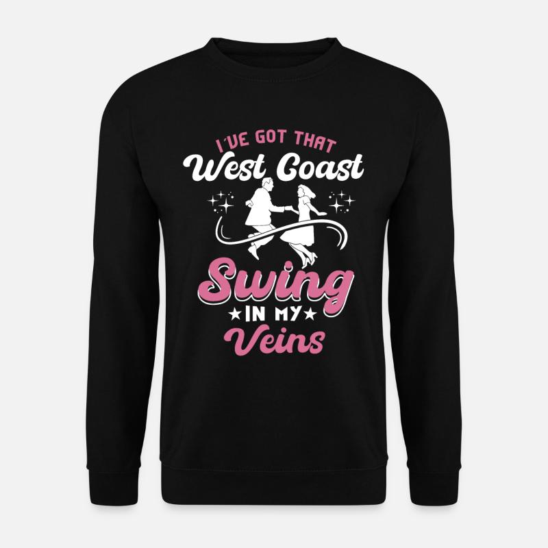 Lindy Hop Swing Dance Couple Dancer Swing Dance - Sweat-shirt Unisexe - noir