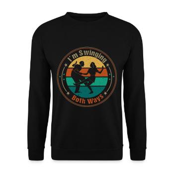 Lindy Hop Swing Tanz Paar Tänzer Swing Tanz - Unisex Pullover - Schwarz - Vorne - Alina (178cm) & Michal (187cm)