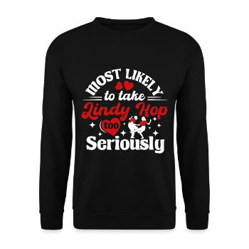 Lindy Hop Swing Tanz Paar Tänzer Swing Tanz - Unisex Pullover - Schwarz - Vorne - Alina (178cm) & Michal (187cm)