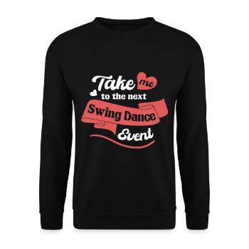 Lindy Hop Swing Dance Couple Dancer Swing Dance - Unisex Sweatshirt - black - Front - Alina (178cm) & Michal (187cm)