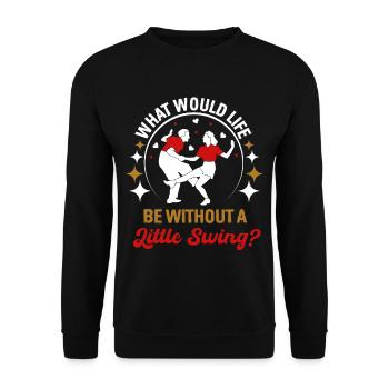 Lindy Hop Swing Tanz Paar Tänzer Swing Tanz - Unisex Pullover - Schwarz - Vorne - Alina (178cm) & Michal (187cm)