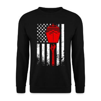 Mechanical Engineer Engineer Job - Unisex Sweatshirt - black - Front - Alina (178cm) & Michal (187cm)