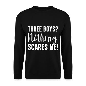 Mutter Von Jungs Beste Mama aller Zeiten - Unisex Pullover - Schwarz - Vorne - Alina (178cm) & Michal (187cm)