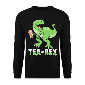 Bubble Tea Drink Pearl Milk Tea Lover Kawaii - Unisex Sweatshirt - black - Front - Alina (178cm) & Michal (187cm)