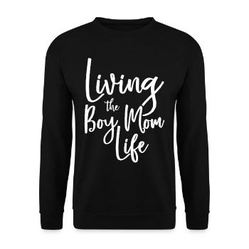Mom Of Boys Best Mom Ever - Unisex Sweatshirt - black - Front - Alina (178cm) & Michal (187cm)