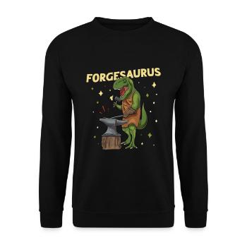 Forger Métallurgiste Dino - Sweat-shirt Unisexe - noir - Devant - Alina (178cm) & Michal (187cm)
