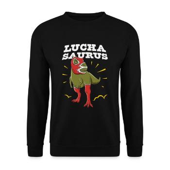 Mexikanischer Wrestling Wrestler Lucha Libre Maske - Unisex Pullover - Schwarz - Vorne - Alina (178cm) & Michal (187cm)