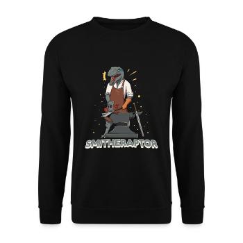 Forger Métallurgiste Dino - Sweat-shirt Unisexe - noir - Devant - Alina (178cm) & Michal (187cm)