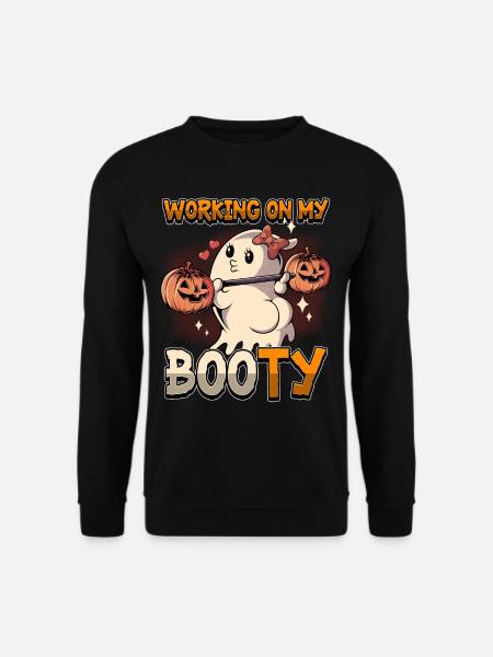 Working On My Booty Halloween - Unisex Pullover - Schwarz