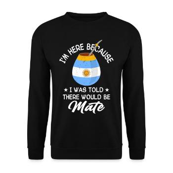 Drapeau de l’Argentine Thé yerba maté argentin - Sweat-shirt Unisexe - noir - Devant - Alina (178cm) & Michal (187cm)