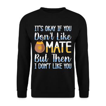 Drapeau de l’Argentine Thé yerba maté argentin - Sweat-shirt Unisexe - noir - Devant - Alina (178cm) & Michal (187cm)