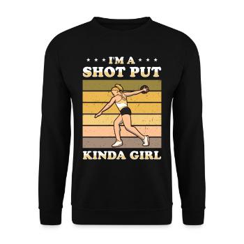 Athletics Athletics Throw Athlete - Unisex Sweatshirt - black - Front - Alina (178cm) & Michal (187cm)