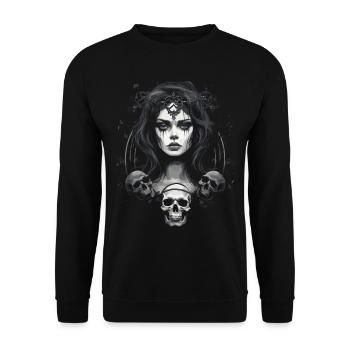Esthétique gothique gothique - Sweat-shirt Unisexe - noir - Devant - Alina (178cm) & Michal (187cm)