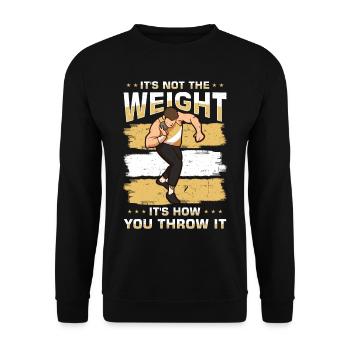 Athletics Athletics Throw Athlete - Unisex Sweatshirt - black - Front - Alina (178cm) & Michal (187cm)