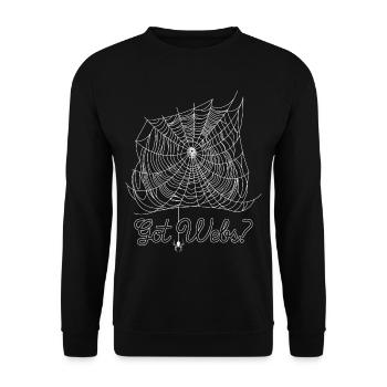 Spider lover arachnid web terrarium - Unisex Sweatshirt - black - Front - Alina (178cm) & Michal (187cm)