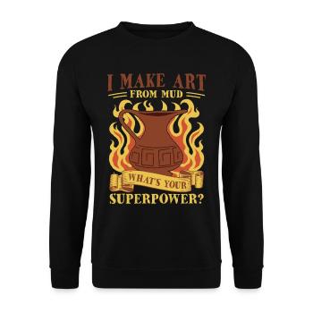 Pottery Lover Clay Ceramic Four - Sweat-shirt Unisexe - noir - Devant - Alina (178cm) & Michal (187cm)