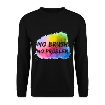 Painter Canvas Fluid Painting Art Paint - Unisex Sweatshirt - black - Front - Alina (178cm) & Michal (187cm)
