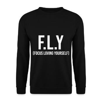 Motivation Self Love Positivity Love You - Unisex Sweatshirt - black - Front - Alina (178cm) & Michal (187cm)