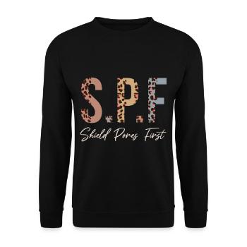 Esthéticienne, Soins de la peau, Beauté, Dermantologue, - Sweat-shirt Unisexe - noir - Devant - Alina (178cm) & Michal (187cm)