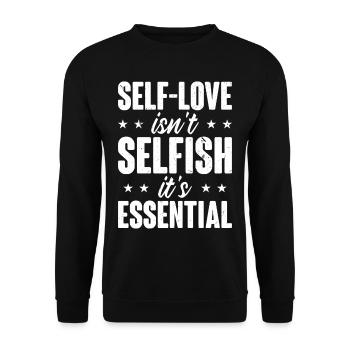 Motivation Self Love Positivity Love You - Unisex Sweatshirt - black - Front - Alina (178cm) & Michal (187cm)