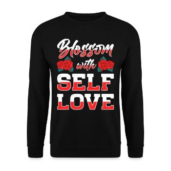 Motivation Self Love Positivity Love You - Unisex Sweatshirt - black - Front - Alina (178cm) & Michal (187cm)