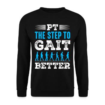 PT Physiotherapie Physiotherapeutin Job - Unisex Pullover - Schwarz - Vorne - Alina (178cm) & Michal (187cm)
