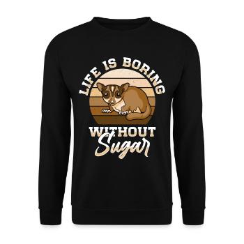 Australia Marsupial Wildlife Animal Lover Sugar - Unisex Sweatshirt - black - Front - Alina (178cm) & Michal (187cm)